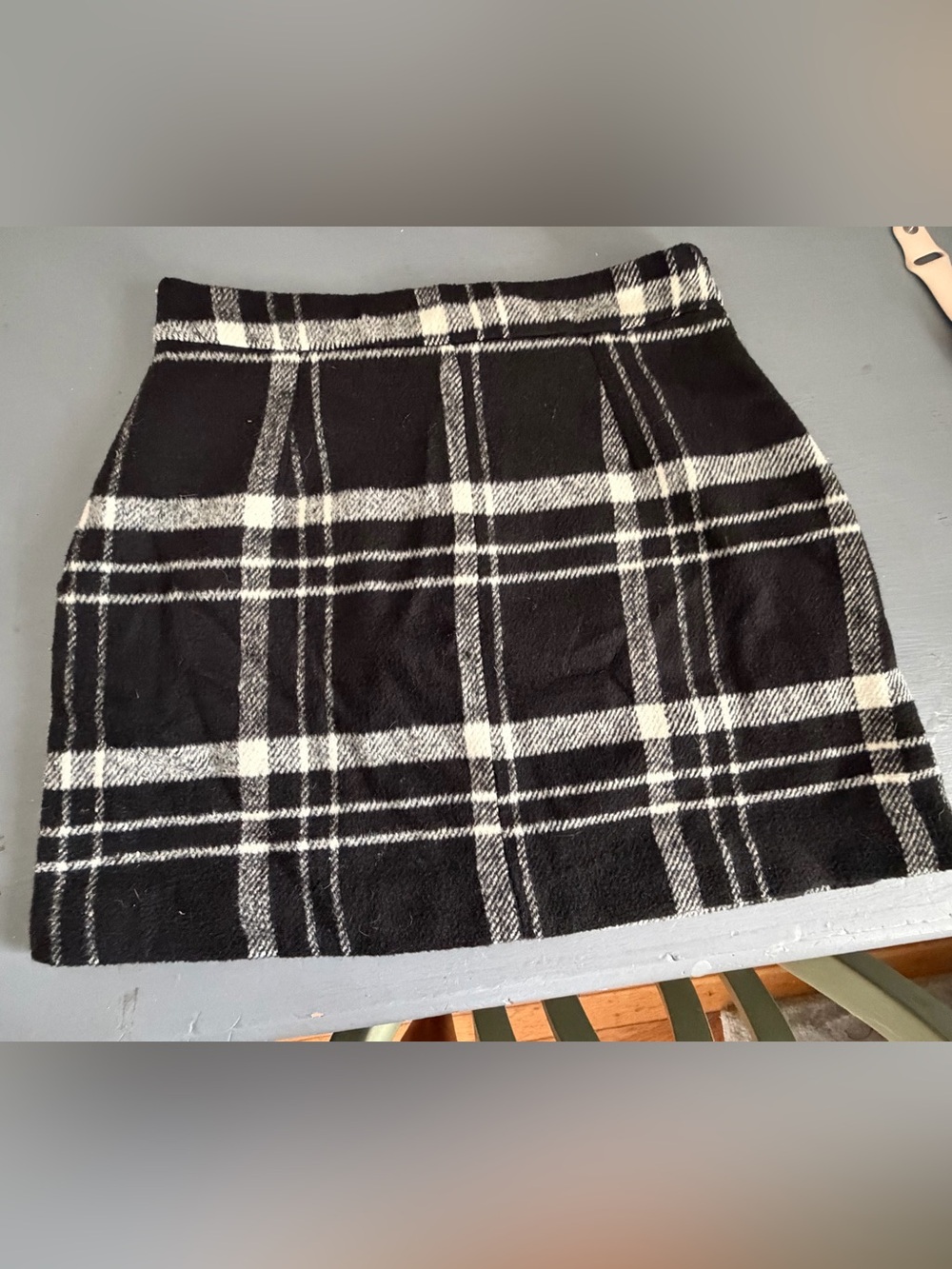 Forever 21 Black and White Plaid Mini Skirt